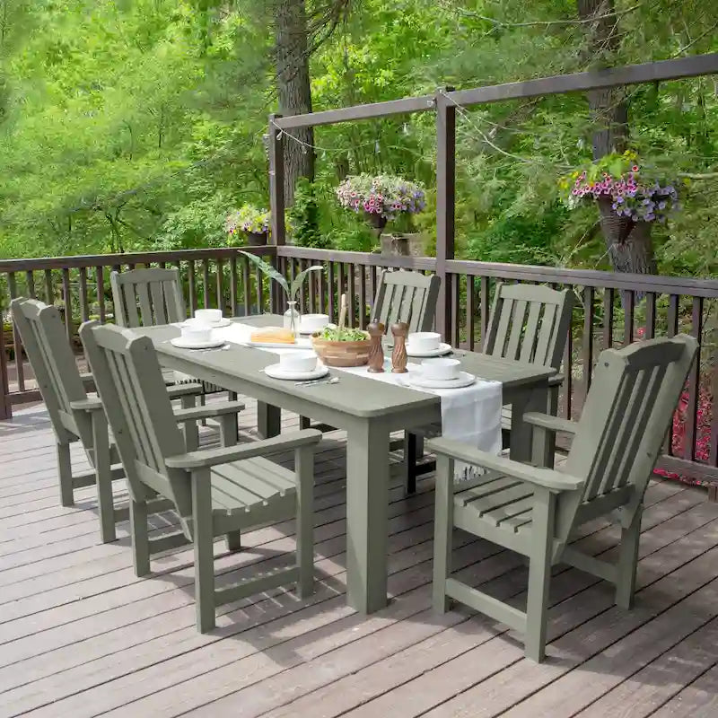 Lehigh 7-piece Outdoor Dining Set - 42  x 84  Table, Dining Height