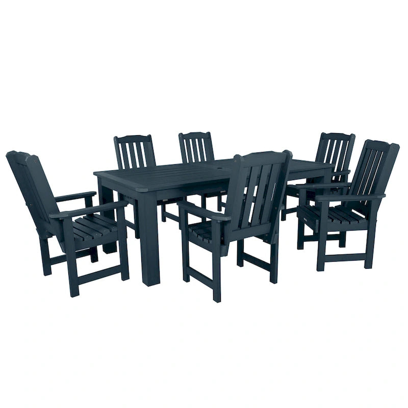 Lehigh 7-piece Outdoor Dining Set - 42  x 84  Table, Dining Height