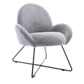 Modern Fleece Upholstered Accent Chair with Arms - Grey, White, Pink for 1