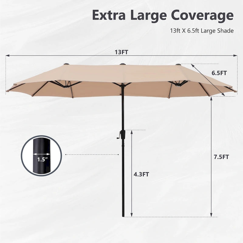 7/8-Piece Patio Dining Set of 6 Swivel Metal Rattan Chairs with Deep-seating Chairs and Wood-like Table & Outdoor Umbrella - N/A