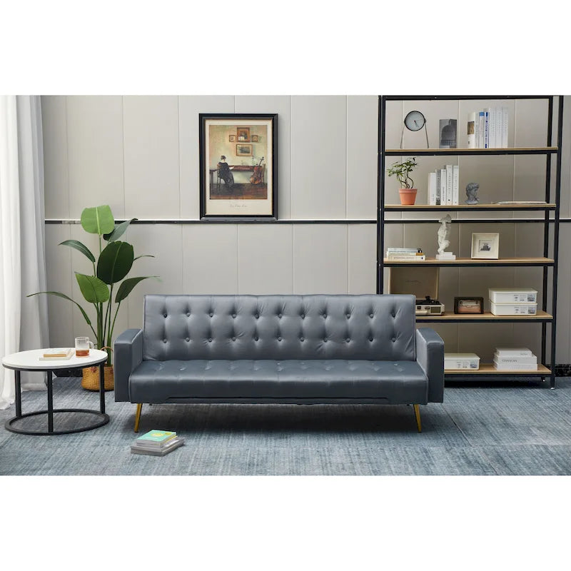 75" Tufted Velvet Convertible Sleeper Sofa - Multiple Colors