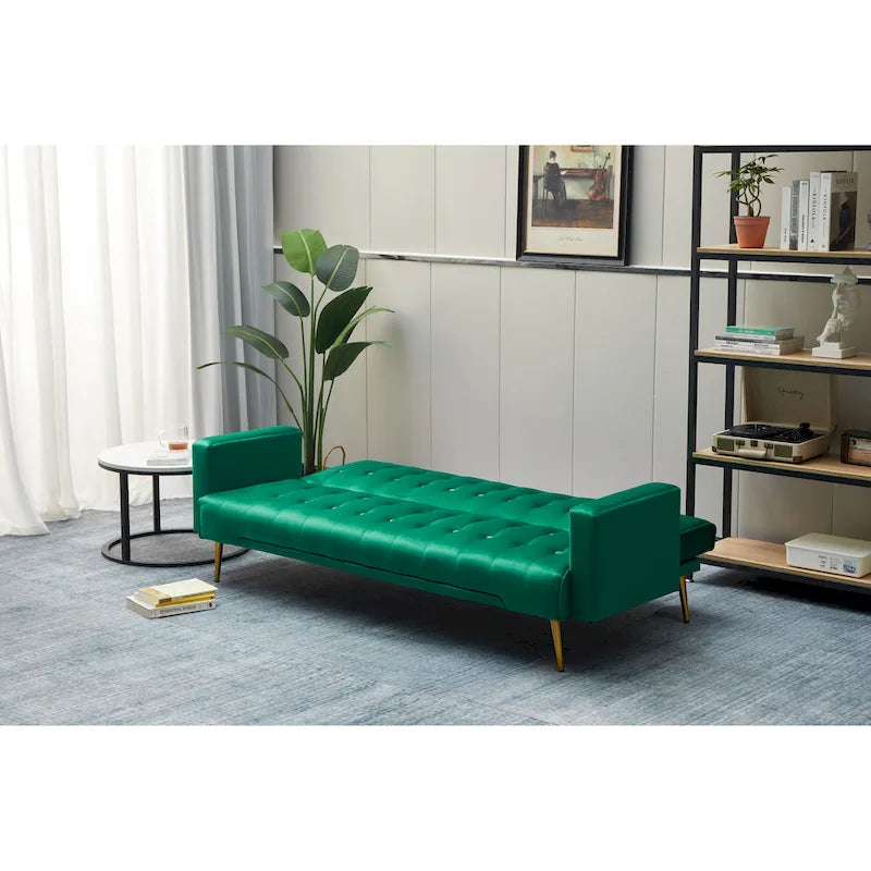 75" Tufted Velvet Convertible Sleeper Sofa - Multiple Colors
