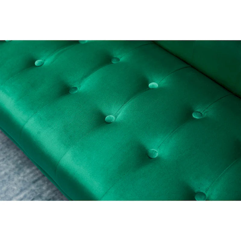 75" Tufted Velvet Convertible Sleeper Sofa - Multiple Colors