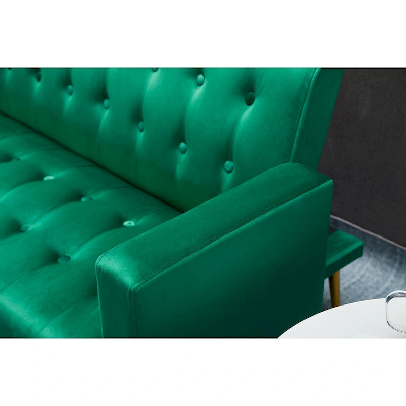 75" Tufted Velvet Convertible Sleeper Sofa - Multiple Colors