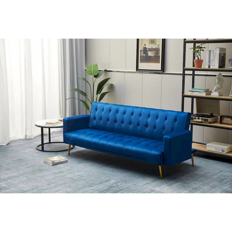 75" Tufted Velvet Convertible Sleeper Sofa - Multiple Colors