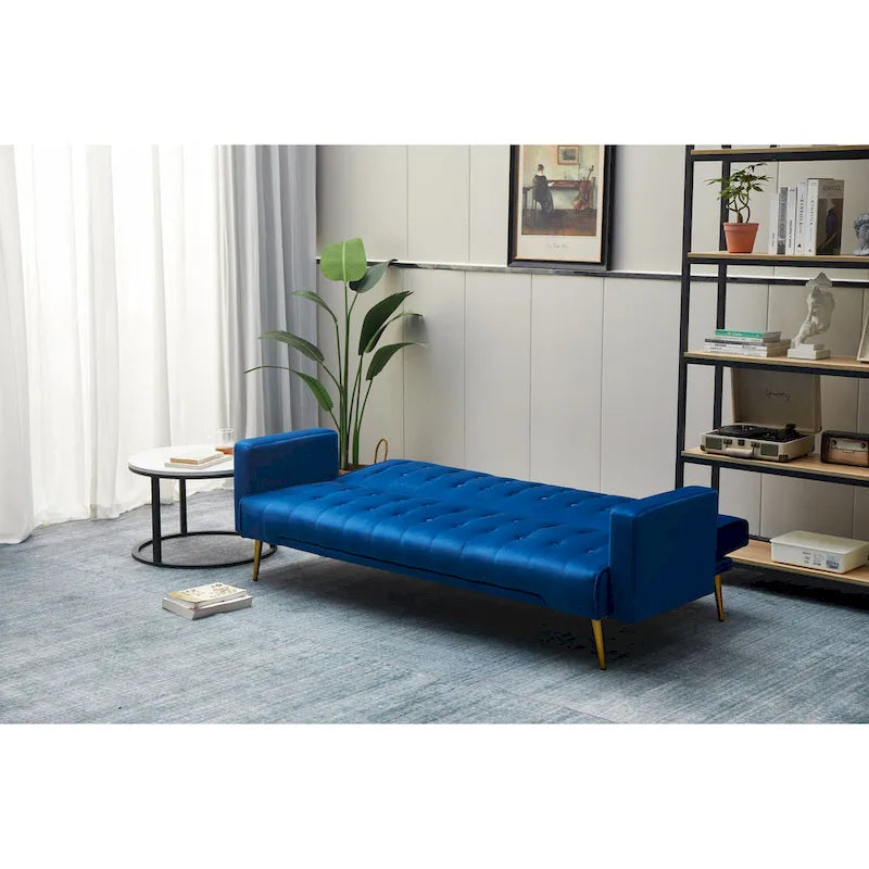 75" Tufted Velvet Convertible Sleeper Sofa - Multiple Colors