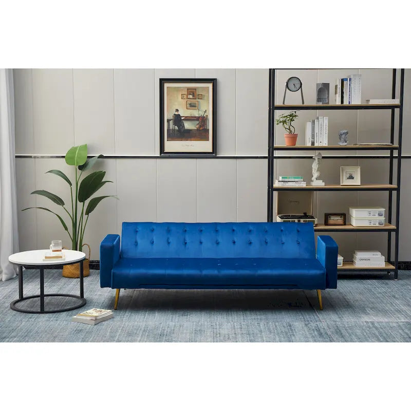 75" Tufted Velvet Convertible Sleeper Sofa - Multiple Colors