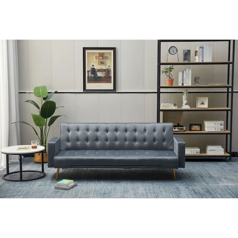 75" Tufted Velvet Convertible Sleeper Sofa - Multiple Colors