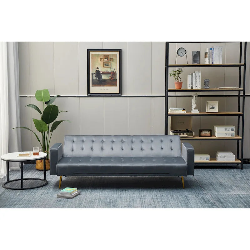 75" Tufted Velvet Convertible Sleeper Sofa - Multiple Colors