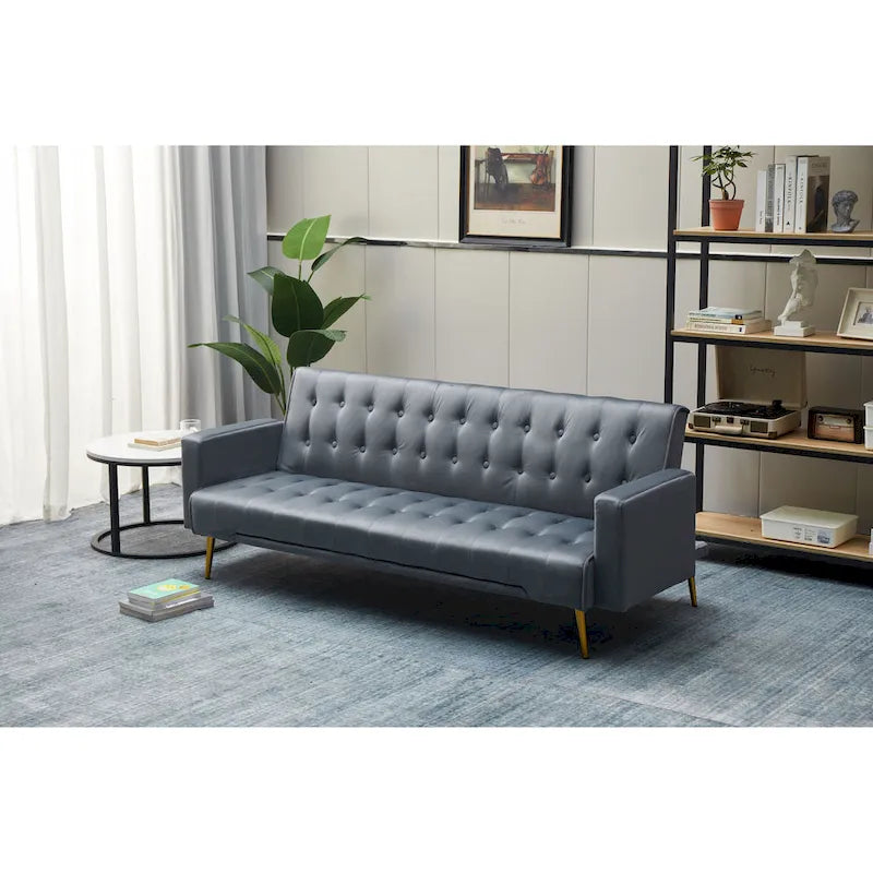 75" Tufted Velvet Convertible Sleeper Sofa - Multiple Colors
