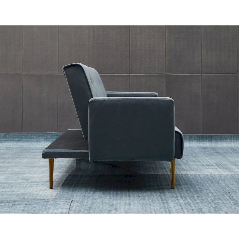 75" Tufted Velvet Convertible Sleeper Sofa - Multiple Colors