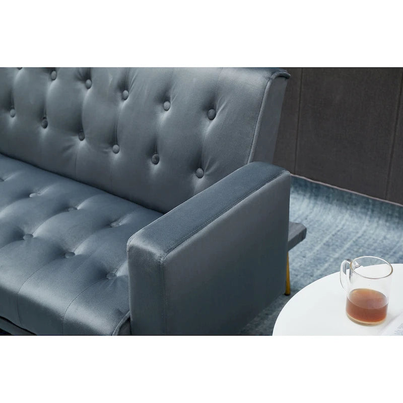 75" Tufted Velvet Convertible Sleeper Sofa - Multiple Colors
