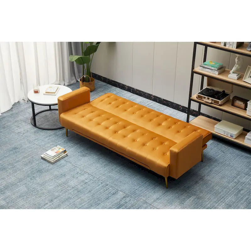75" Tufted Velvet Convertible Sleeper Sofa - Multiple Colors