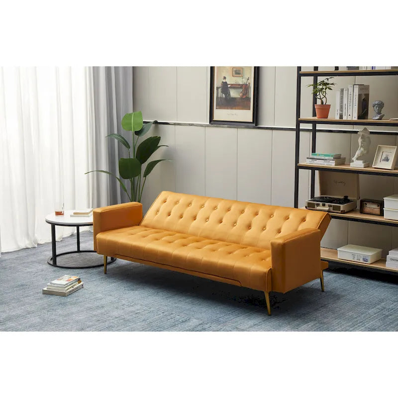 75" Tufted Velvet Convertible Sleeper Sofa - Multiple Colors