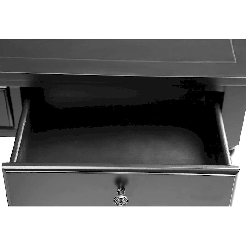 Solid Wood Console Table with 2 Drawers and Shelf - Blue, White, Walnut, Black, Dark Walnut