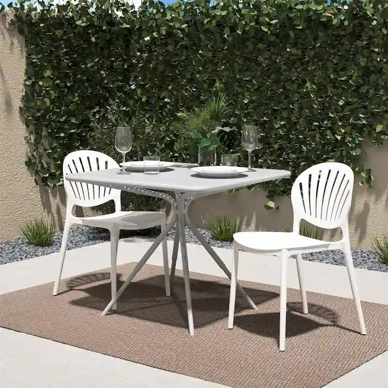 COSCO Outdoor/ Indoor Stacking Resin Chair with Shell Back (2-pack)