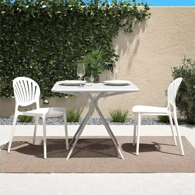 COSCO Outdoor/ Indoor Stacking Resin Chair with Shell Back (2-pack)