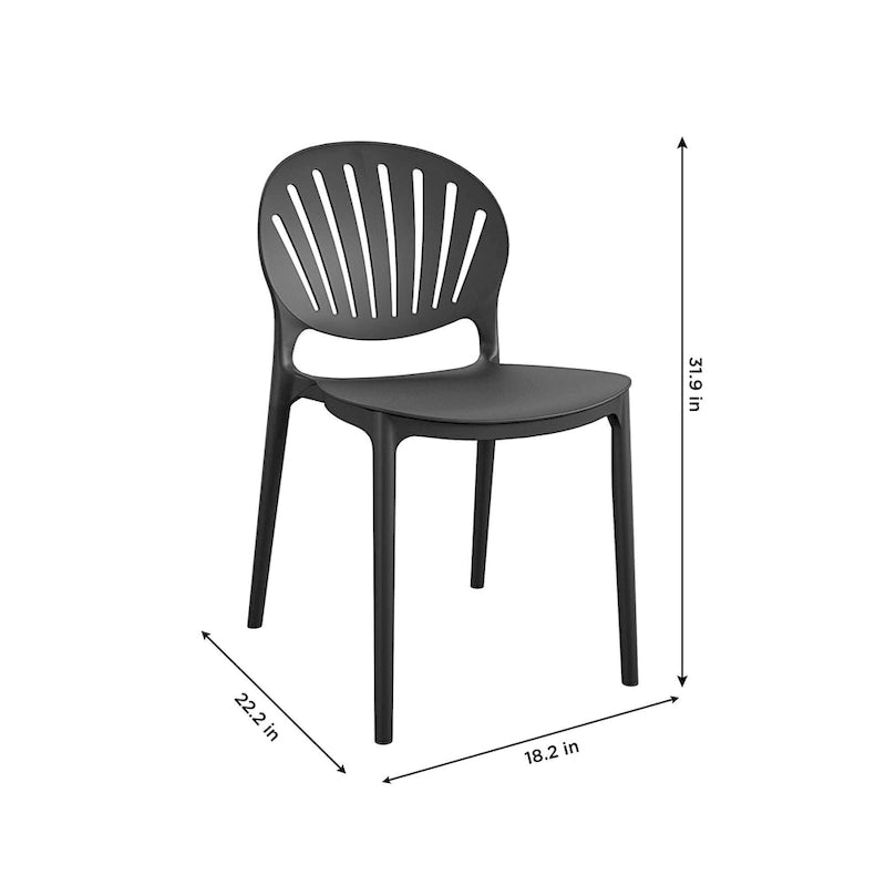 COSCO Outdoor/ Indoor Stacking Resin Chair with Shell Back (2-pack)