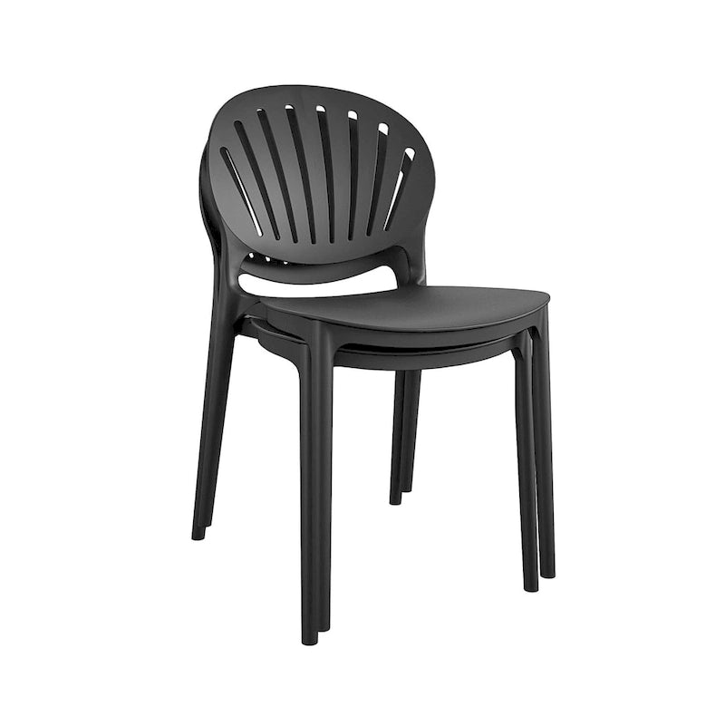 COSCO Outdoor/ Indoor Stacking Resin Chair with Shell Back (2-pack)