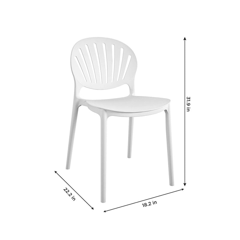 COSCO Outdoor/ Indoor Stacking Resin Chair with Shell Back (2-pack)