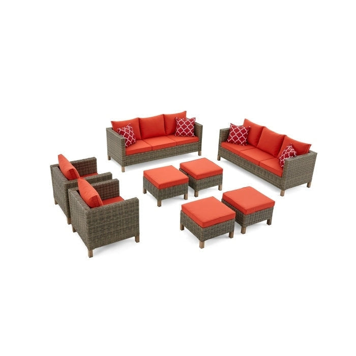 8 Piece Sectional Seating Group with Cushions