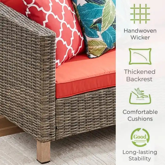 8 Piece Sectional Seating Group with Cushions