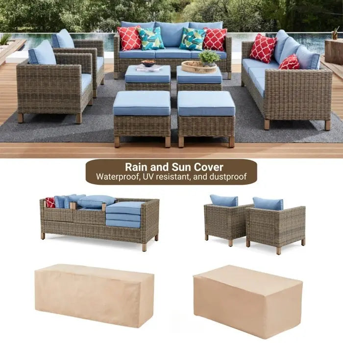 8 Piece Sectional Seating Group with Cushions