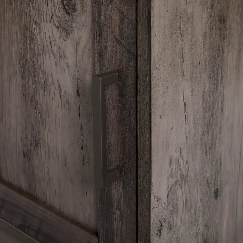 Rustic Hall Tree with Shoe Storage Bench and Coat Rack - Brown and White