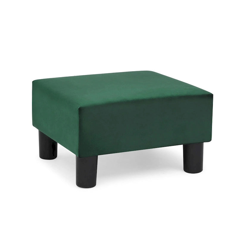 Small Square Footstool Ottoman - Blue, Black/White, Green, Teal
