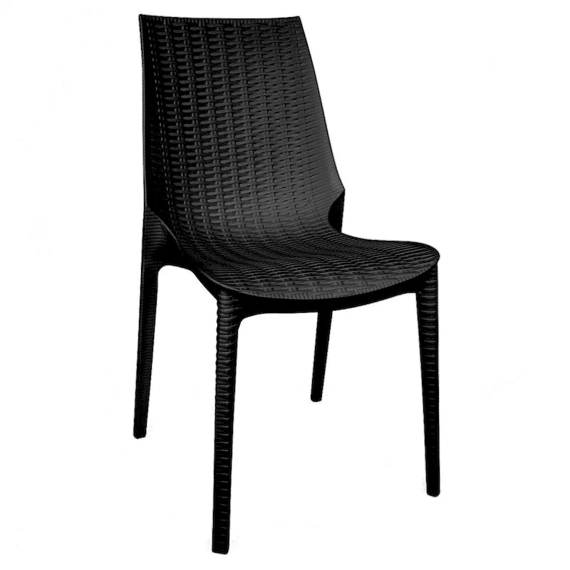 LeisureMod Kent 7-Piece Outdoor Dining Set with 4 Chairs 2 Arm Chairs - 28