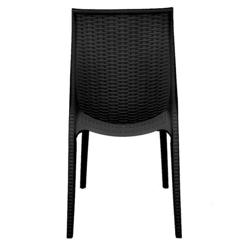 LeisureMod Kent 7-Piece Outdoor Dining Set with 4 Chairs 2 Arm Chairs - 28