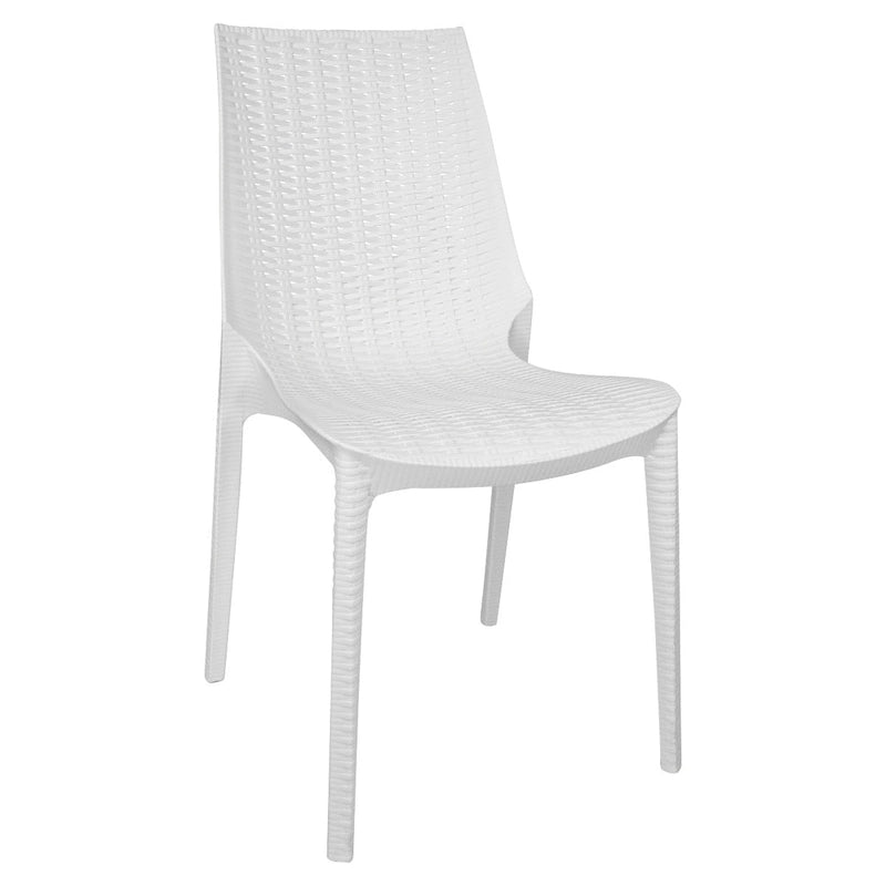 LeisureMod Kent 7-Piece Outdoor Dining Set with 4 Chairs 2 Arm Chairs - 28