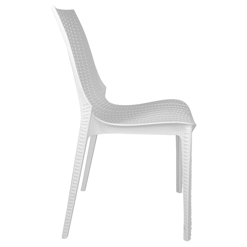 LeisureMod Kent 7-Piece Outdoor Dining Set with 4 Chairs 2 Arm Chairs - 28