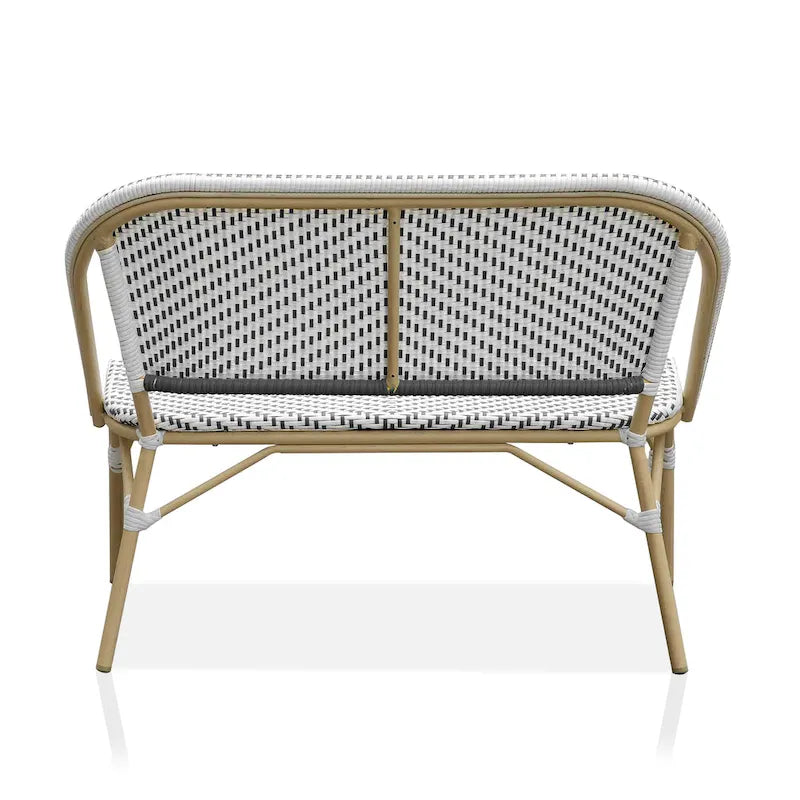 Ariel Beach Natural Tone Aluminum Patio Bench by Furniture of America