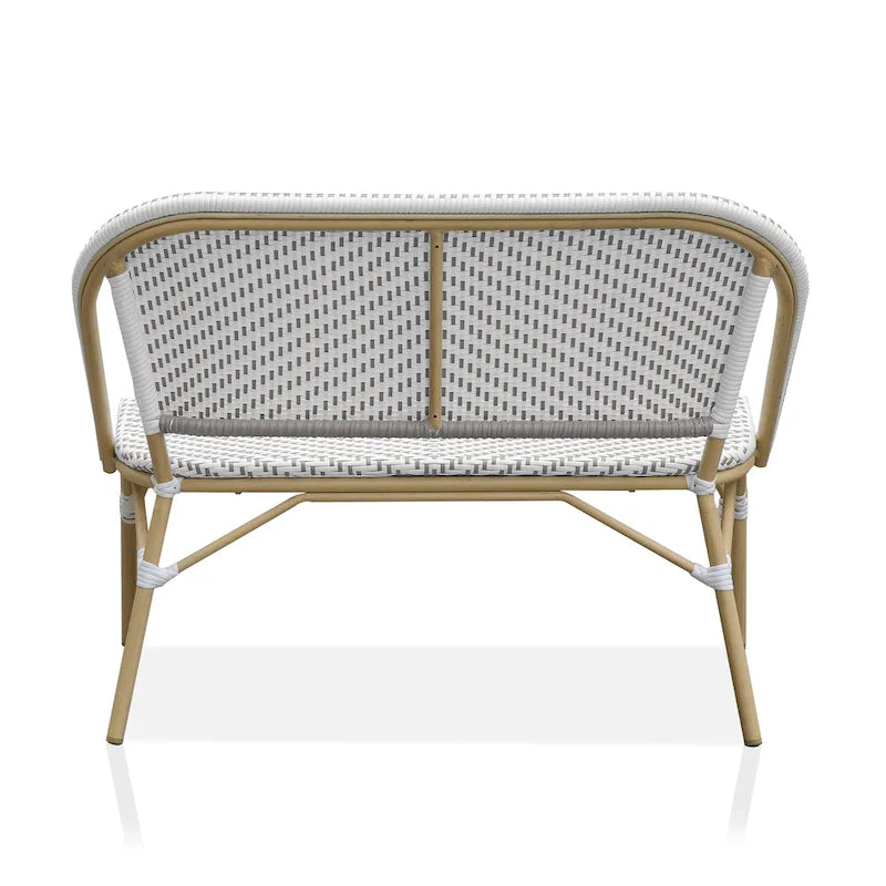 Ariel Beach Natural Tone Aluminum Patio Bench by Furniture of America