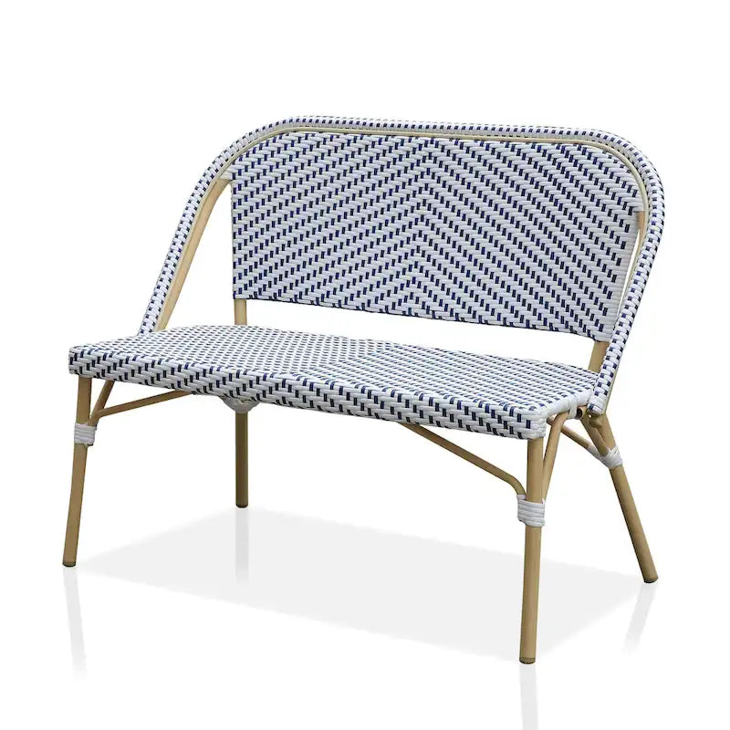 Ariel Beach Natural Tone Aluminum Patio Bench by Furniture of America