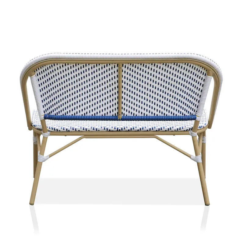 Ariel Beach Natural Tone Aluminum Patio Bench by Furniture of America