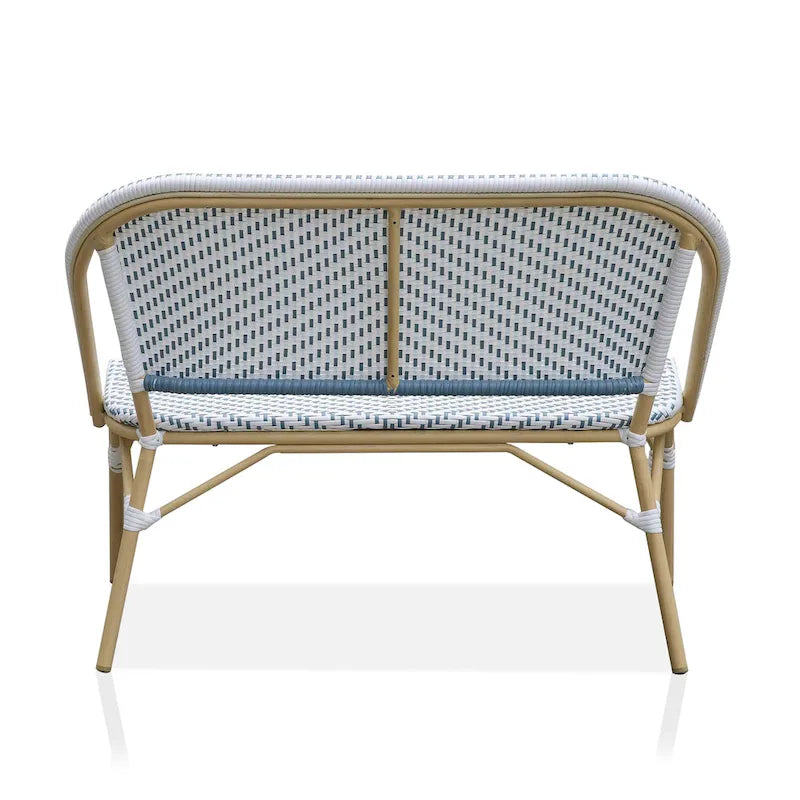 Ariel Beach Natural Tone Aluminum Patio Bench by Furniture of America