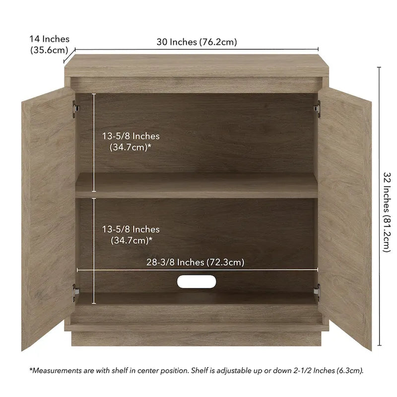 30" Rectangular Accent Cabinet with Adjustable Shelf