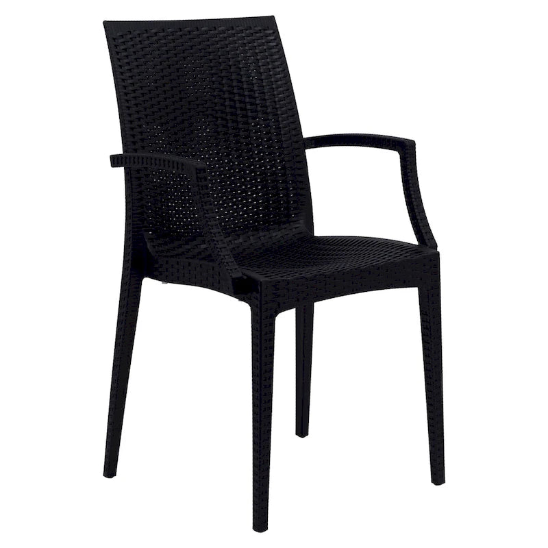 LeisureMod Mace 7-Piece Outdoor Dining Set with 4 Chairs 2 Arm Chairs - 28