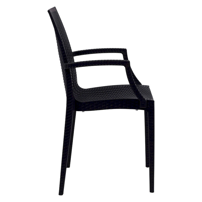 LeisureMod Mace 7-Piece Outdoor Dining Set with 4 Chairs 2 Arm Chairs - 28