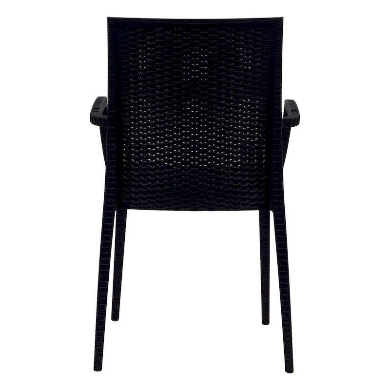 LeisureMod Mace 7-Piece Outdoor Dining Set with 4 Chairs 2 Arm Chairs - 28
