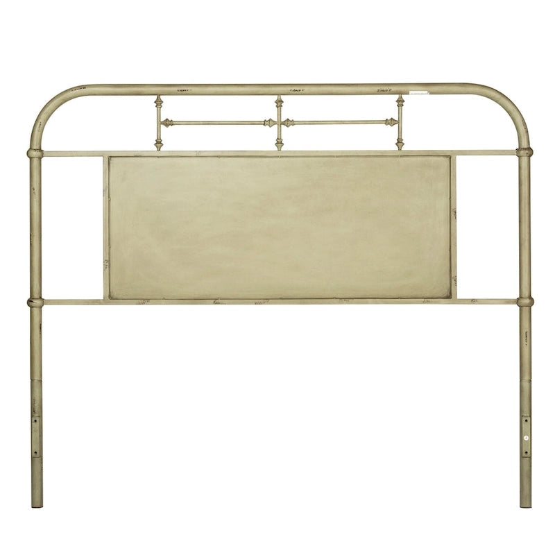 King Metal Headboard with Distressed Finish - Red, Orange, Cream, Black, Green