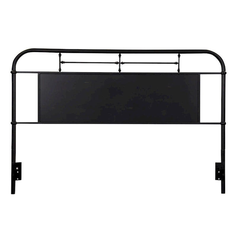 King Metal Headboard with Distressed Finish - Red, Orange, Cream, Black, Green