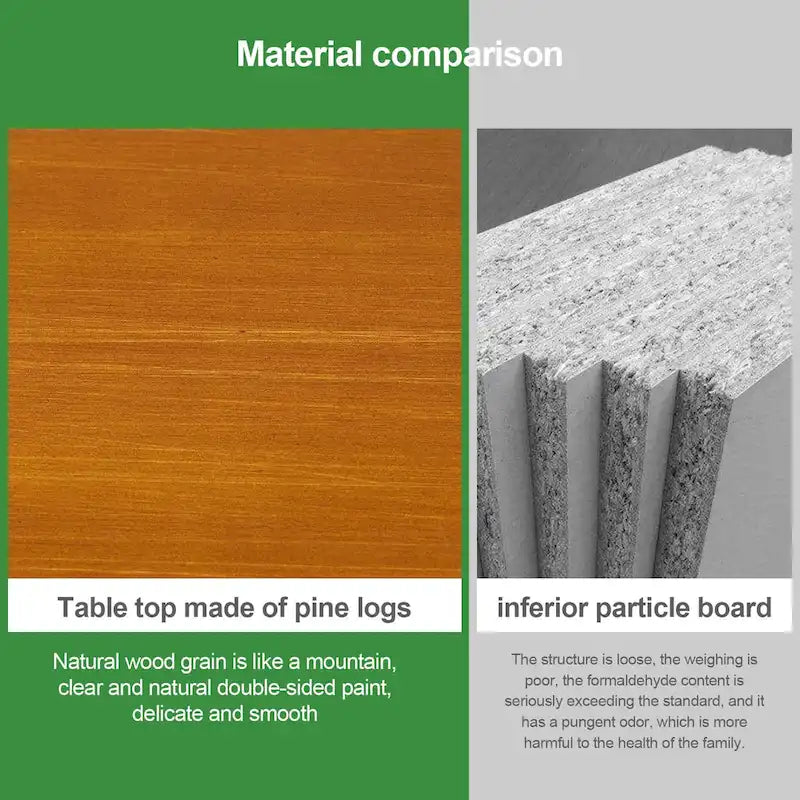 Wall Mounted Folding Desk with Wooden Shelf - Brown