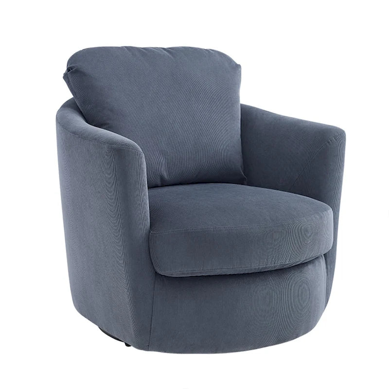 360° Swivel Barrel Accent Chair - Corduroy, Chenille, Boucle for 1