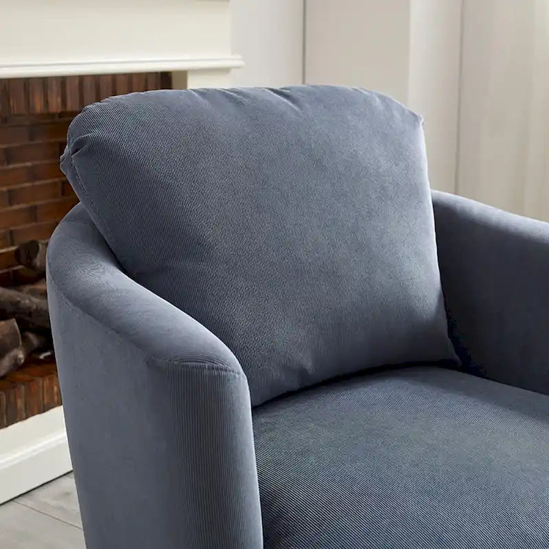 360° Swivel Barrel Accent Chair - Corduroy, Chenille, Boucle for 1