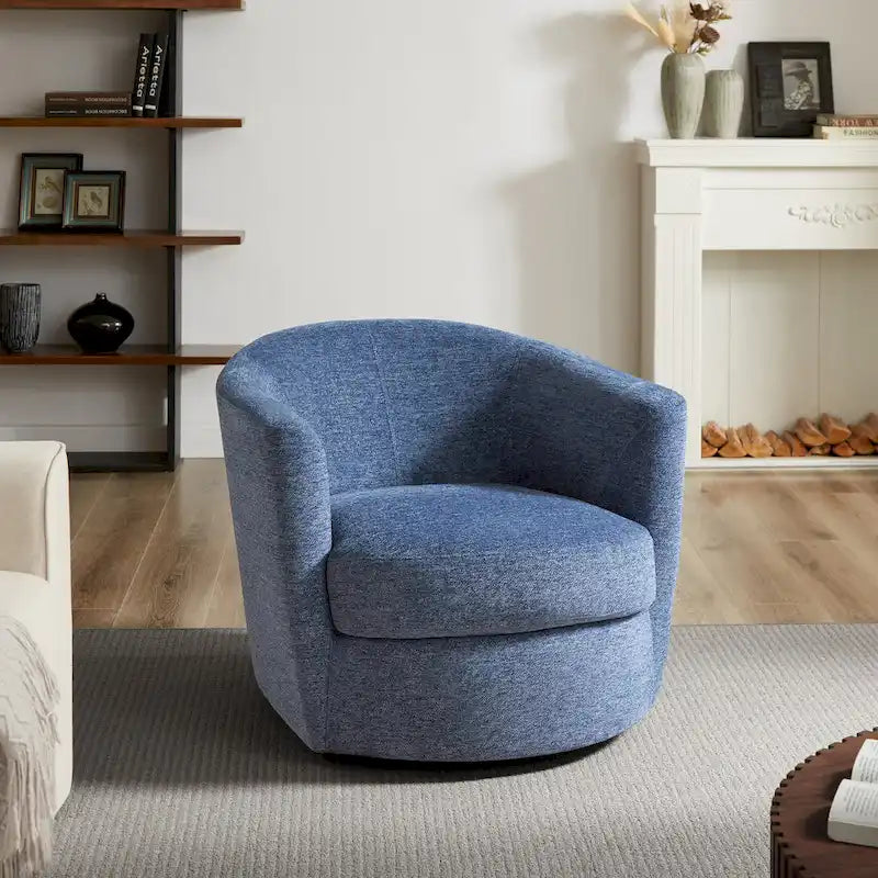 360° Swivel Barrel Accent Chair - Corduroy, Chenille, Boucle for 1