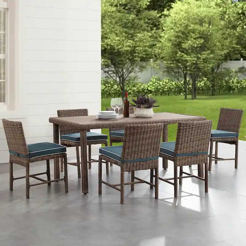 Crosley Bradenton 7Pc Outdoor Wicker Dining Set