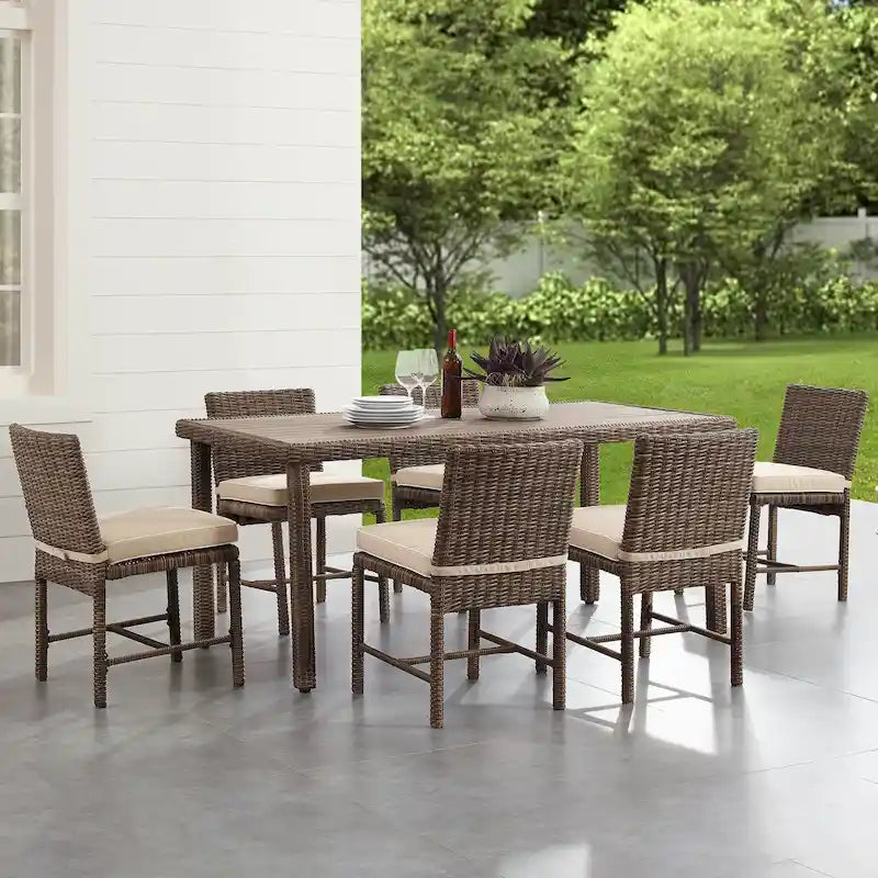 Crosley Bradenton 7Pc Outdoor Wicker Dining Set